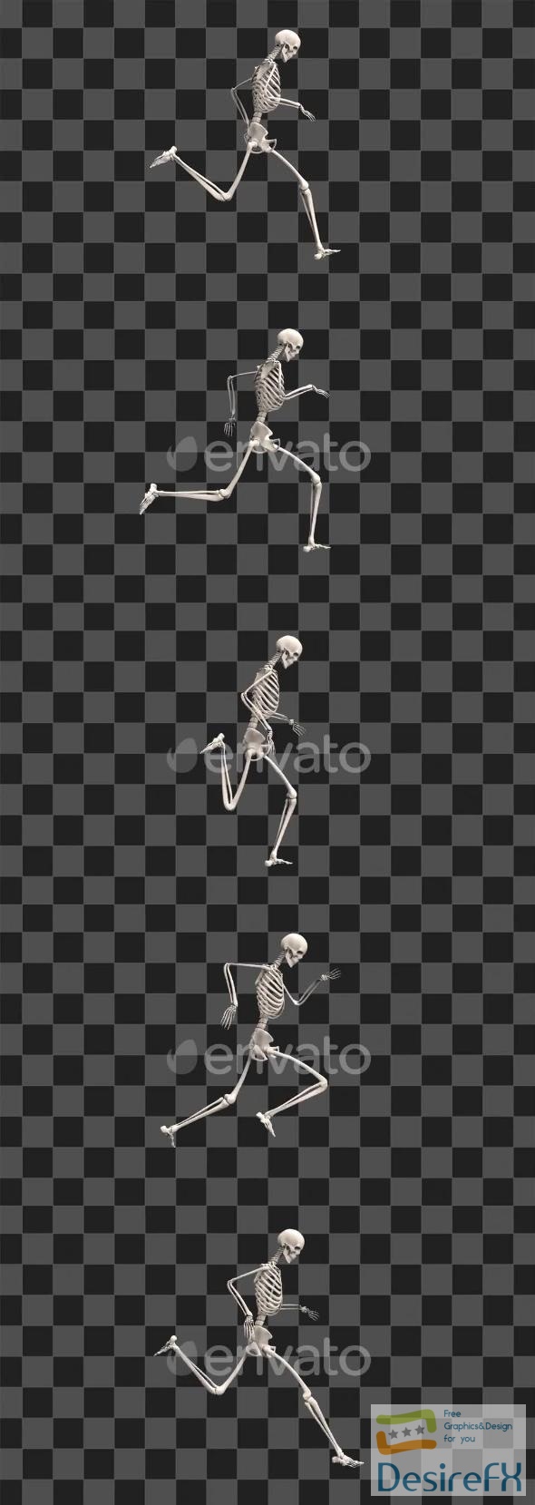 VideoHive Running Skeleton Looped 47551995