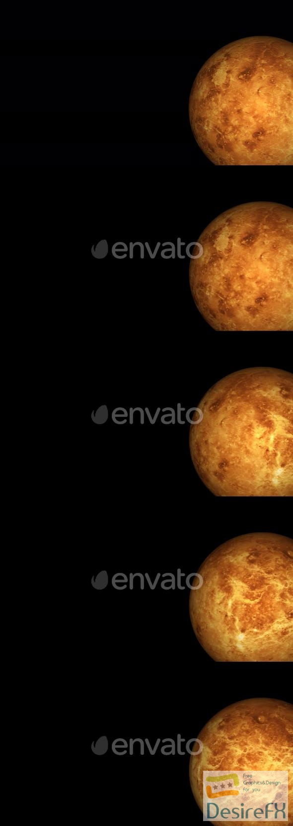 VideoHive Venues planet rotating with black background 47563648