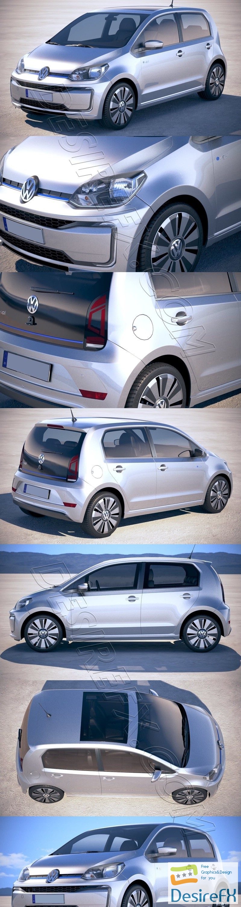 Volkswagen E-UP 2019 3D Model