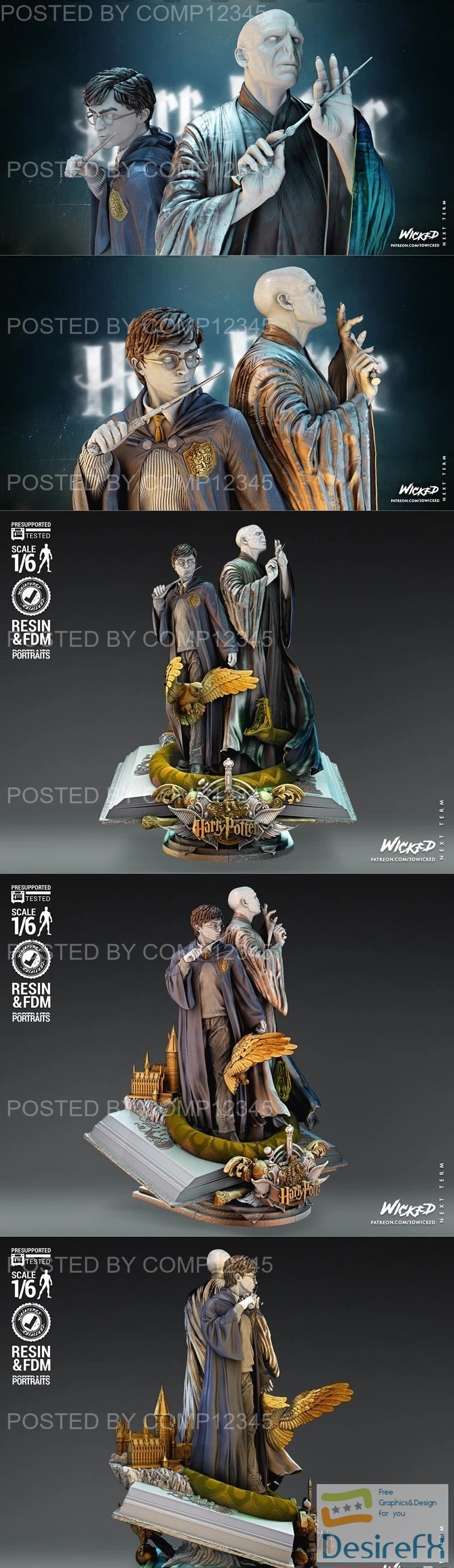 Wicked - Diorama Harry Potter and Voldemort 3D Print