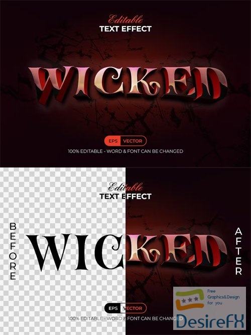 Wicked Text Effect Style for Illustrator