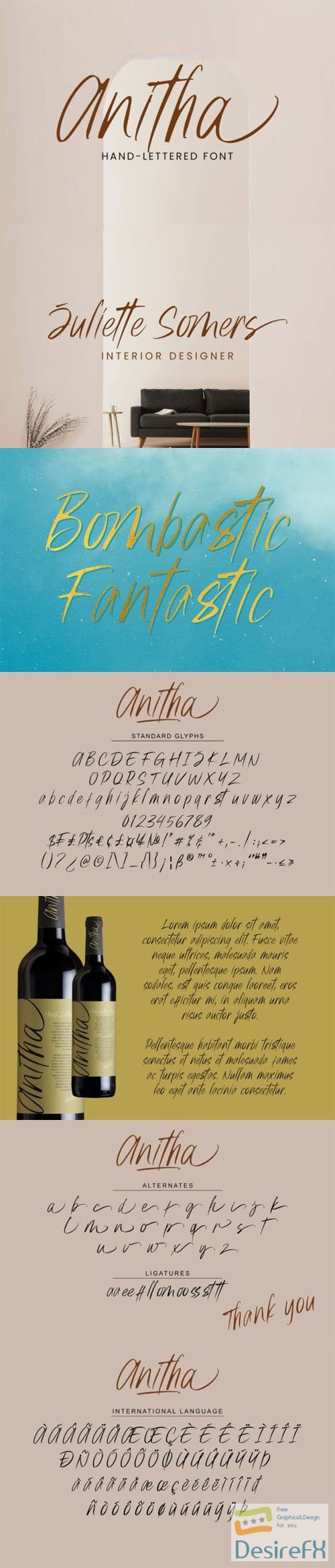 Anitha Hand lettered Font