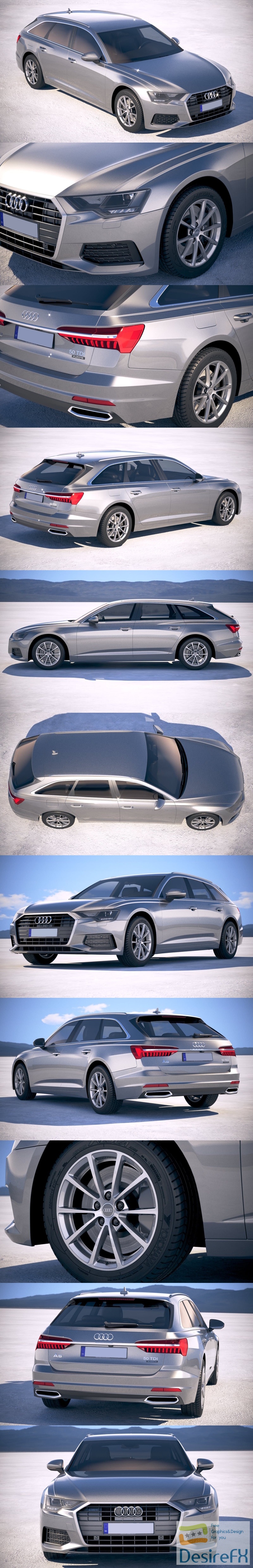 Audi A6 Avant 2019 3D Model