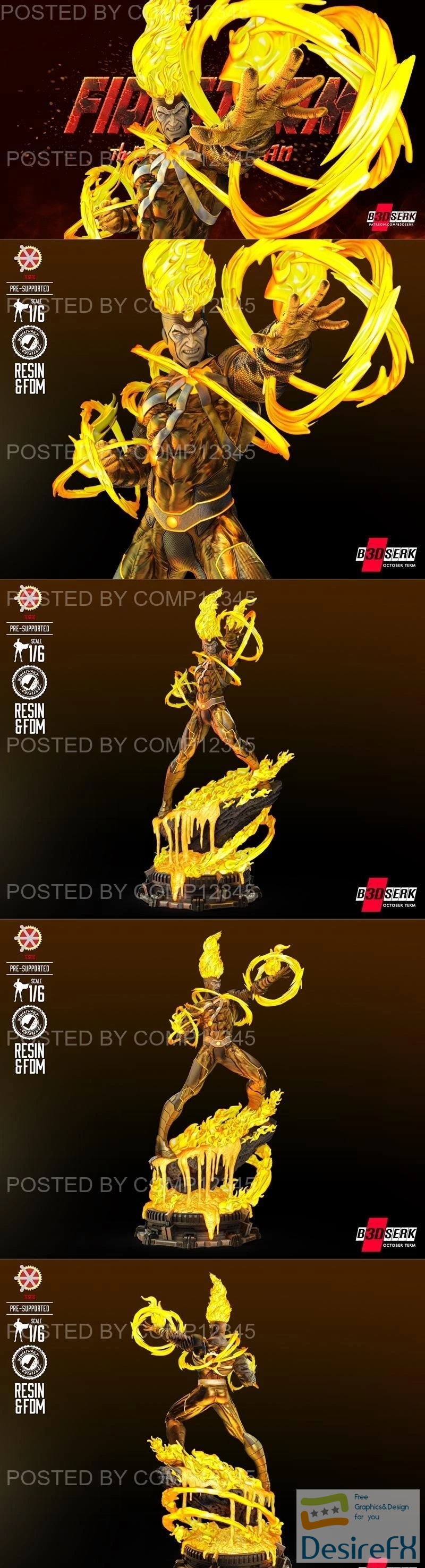 B3DSERK - Firestorm Statue 3D Print