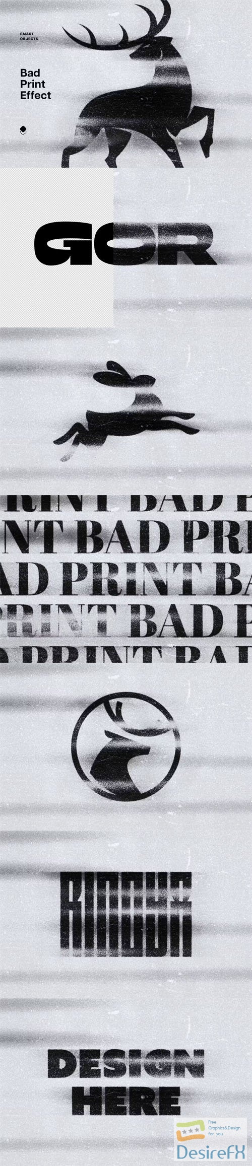Bad Print Text & Logo Effect MNR8F8T