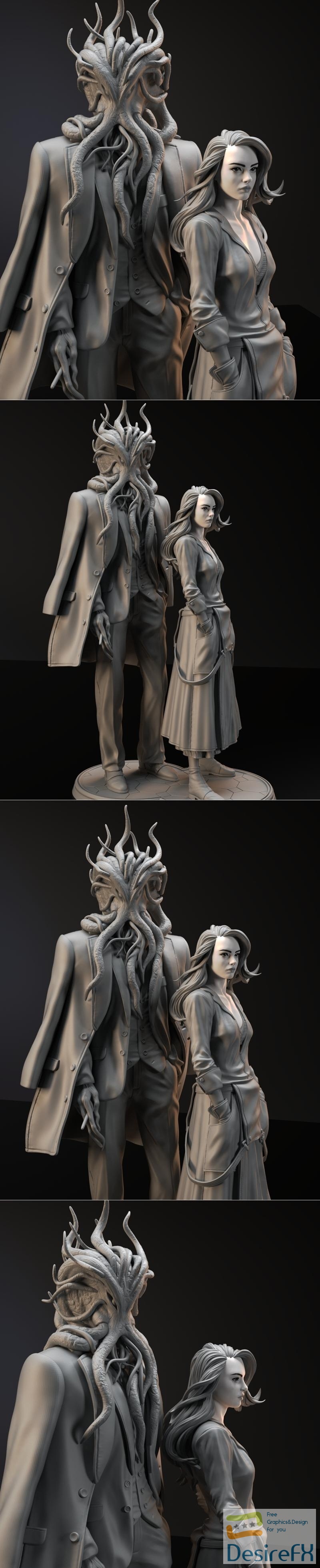 Beauty and the beast 3D Print