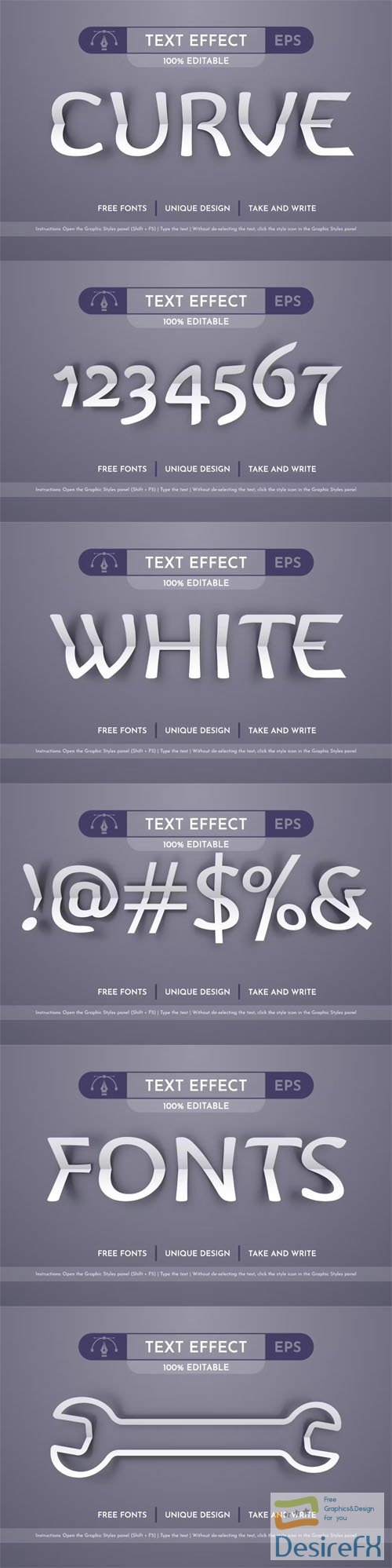 Bend Paper - Editable Text Effect, Font Style
