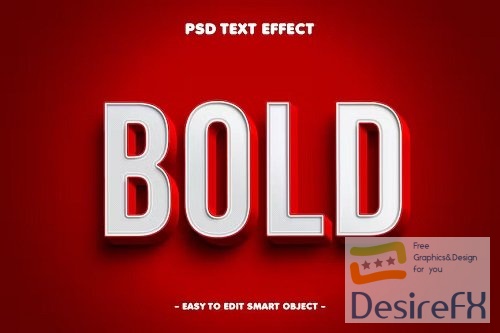 Bold Stylized 3D Text Effect - LHZK6TW