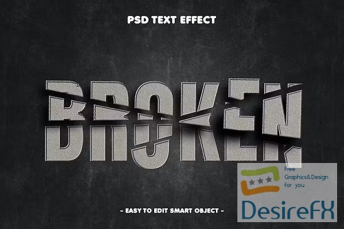 Broken Destructive Bold Text Effect - FDXSRJQ