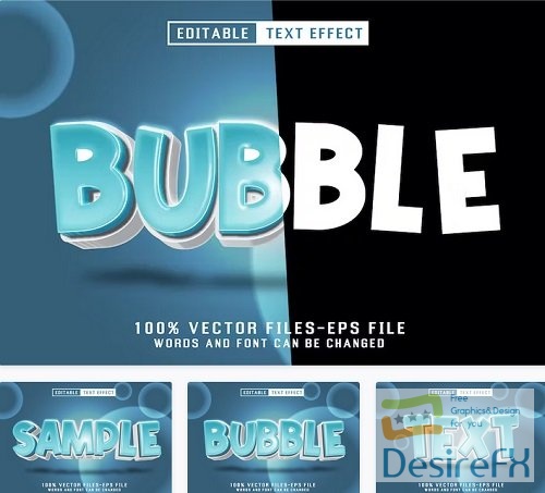 Bubble Editable Text Effect - KTJJTHY