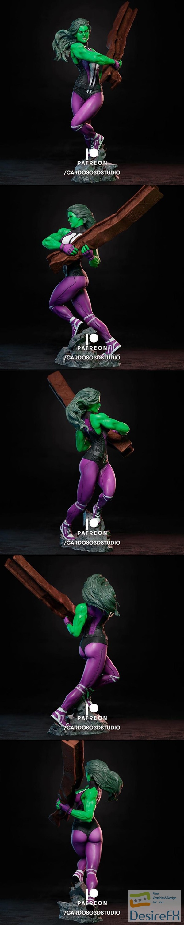 Cardoso 3d Studio – She Hulk – 3D Print