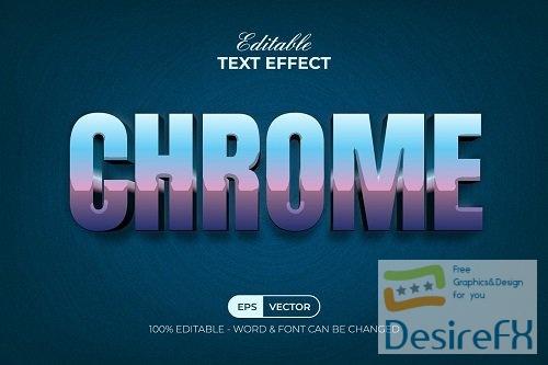 Chrome Text Effect Style - 91545436