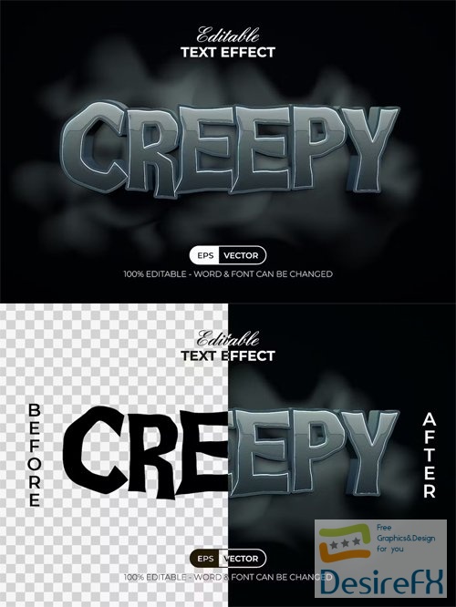 Creepy Text Effect Style