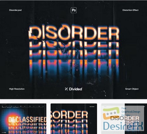 Disorder Text Distortion Effect - 13474831