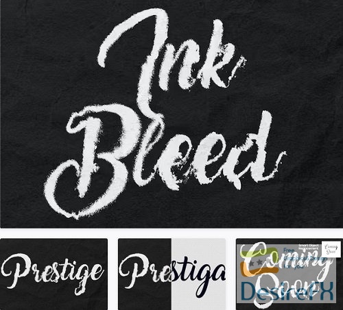 Distressed Ink Bleed Text Effect - 2JP2AHX