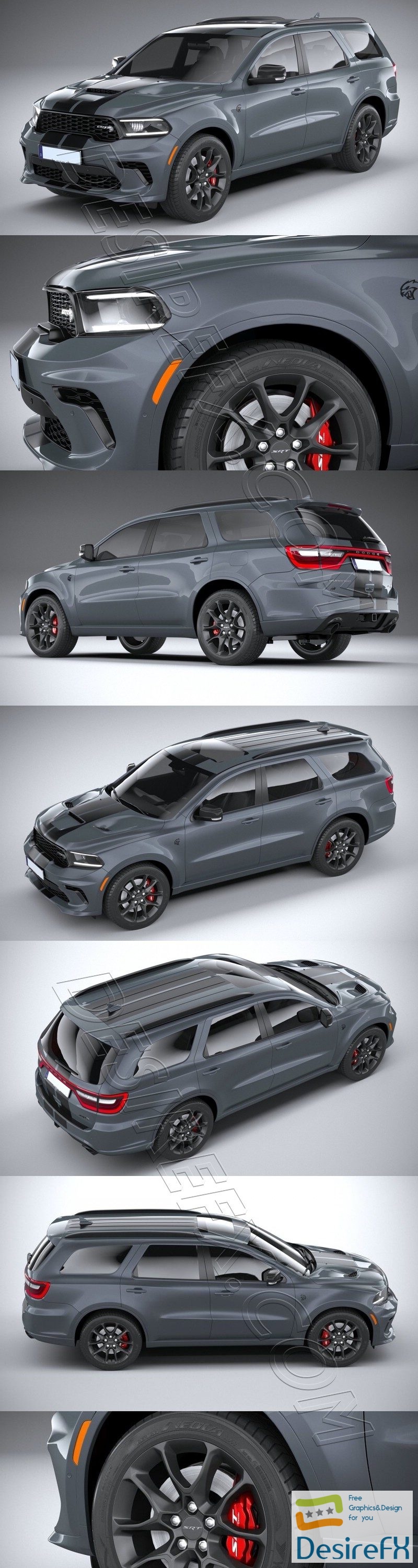 Dodge Durango SRT Hellcat 2021 3D Model
