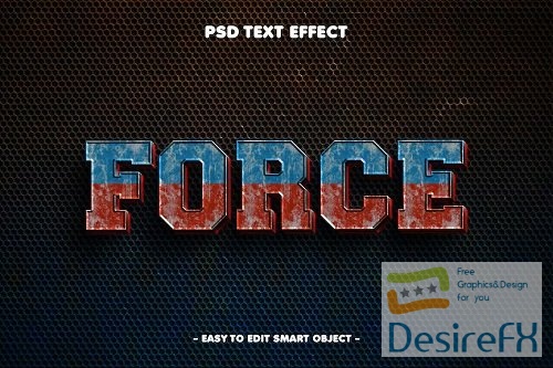 Force Grunge Textured 3D Text Effect - 7EDSD83