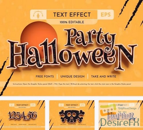 Halloween Party Editable Text Effect - 58616992