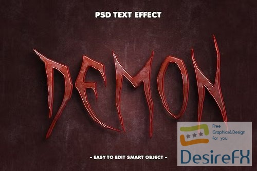 Horror Demon Grunge Textured Text Effect - 28CLWSW