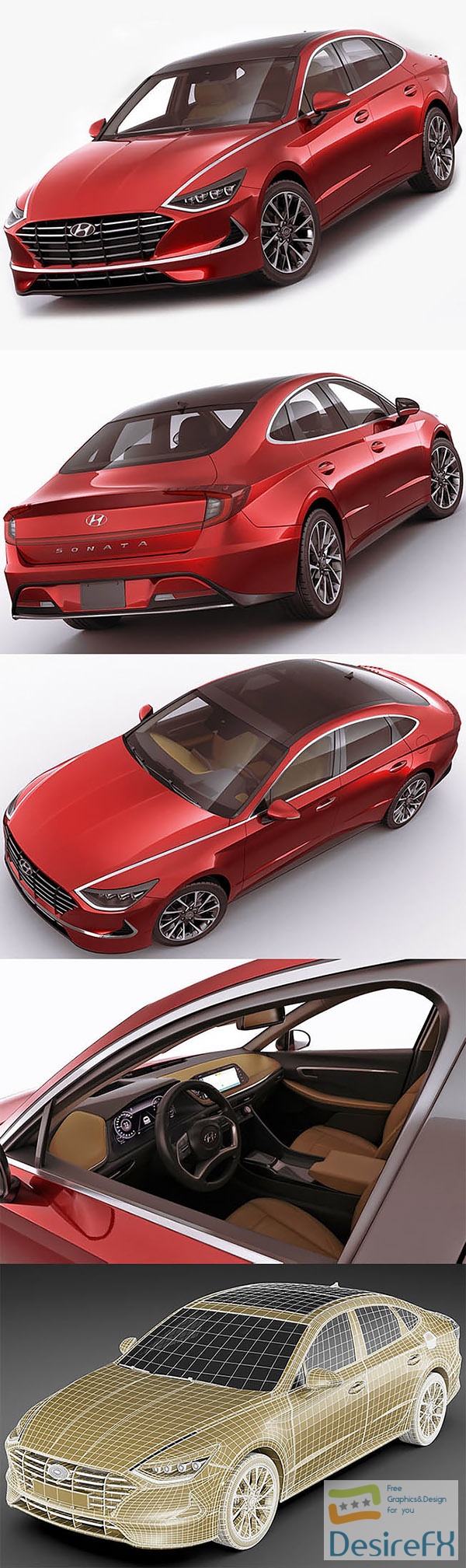 Hyundai Sonata 2020 3D Model