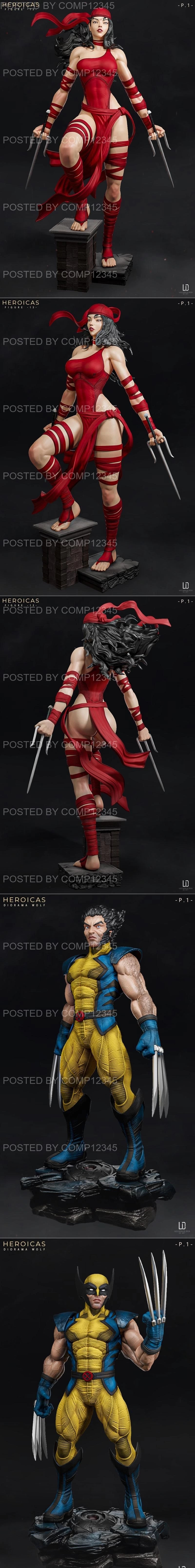 Loius Donaldo - HEROICAS - Figure 13 Elektra and Wolverine 3D Print