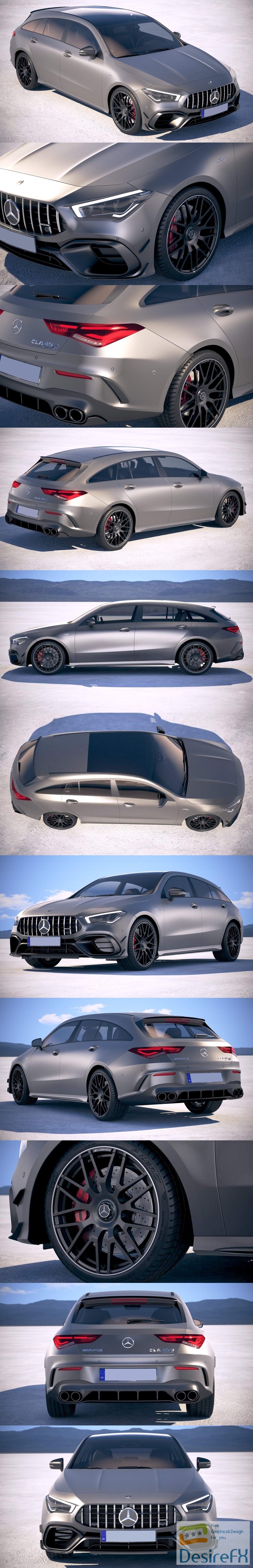 Mercedes-Benz CLA45 S AMG Shooting Brake 2020 3D Model