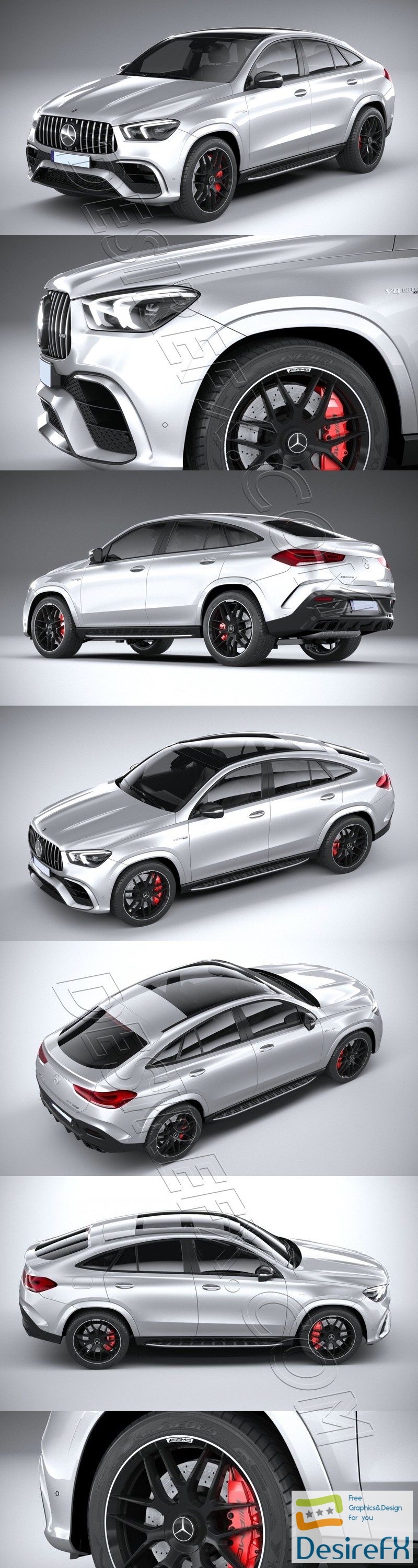 Mercedes-Benz GLE 63 AMG Coupe 2021 3D Model