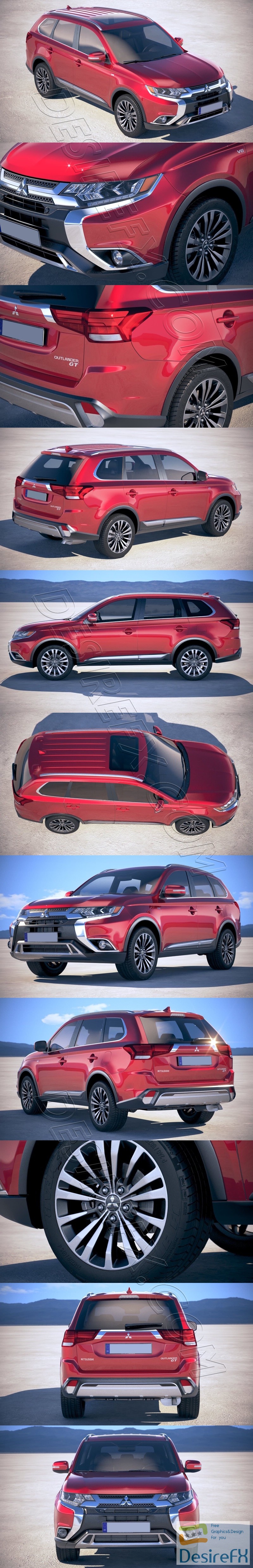 Mitsubishi Outlander 2019 3D Model
