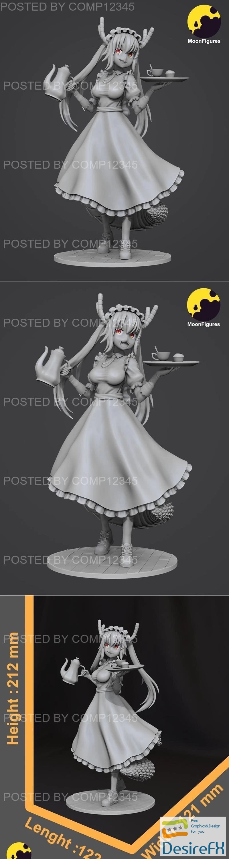 MoonFigures - Tohru with 2 expression 3D Print