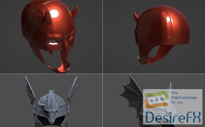 Nikko Industries - Daredevil Concept Mask and Daemon Targaryen Helmet 3D Print