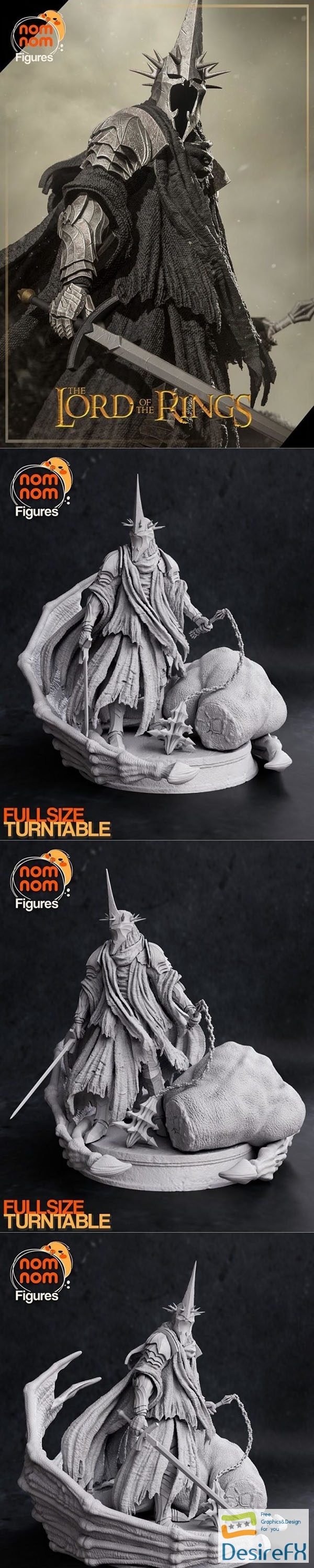 Nomnom Figures – Witch king of Angmar from Lord of the Rings – 3D Print