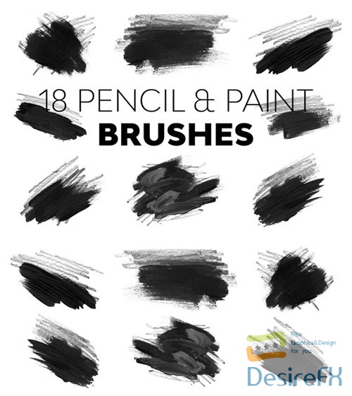 Pencil & Paint Brushes for Photoshop