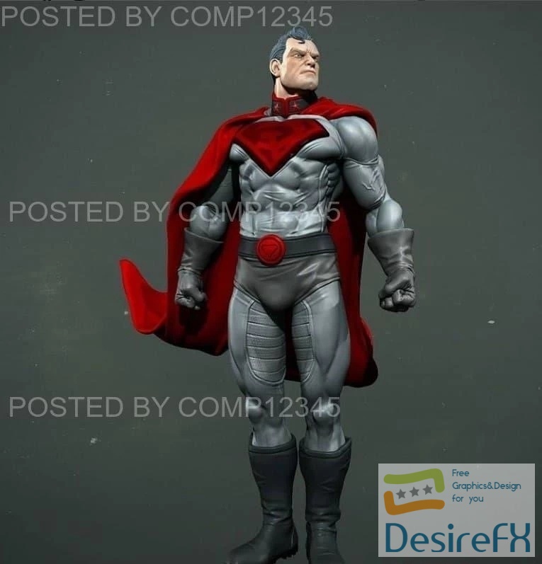 Red Superman 3D Print