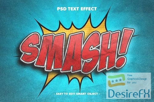 Smash Comic Blast Psd Text Effect - 3FFZ455