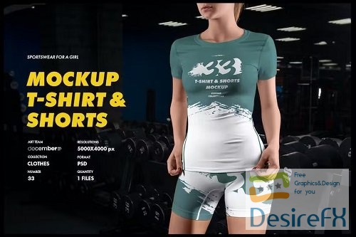 Sports T-Shirts and Shorts Mockup - GQ8DGNZ