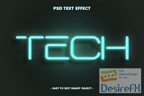 Tech Futuristic Neon Light Text Effect - 84FSVT6