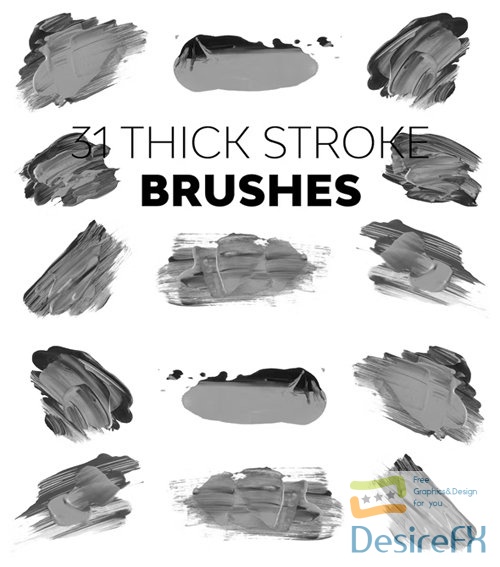 Thick Stroke Brushes for Photoshop