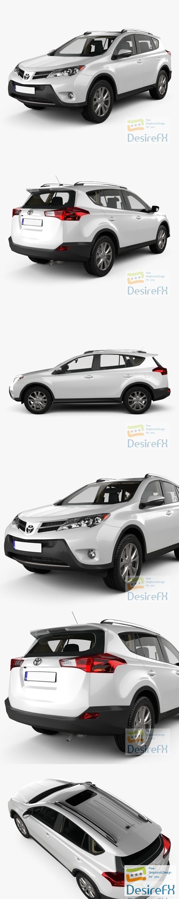 Toyota RAV4 with HQ interior 2013 3D Model