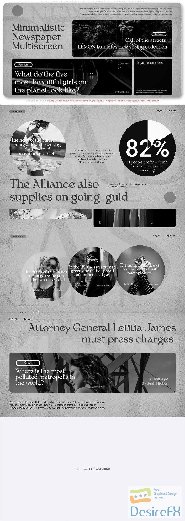 VideoHive Digital Newspaper Cinematic Media Opener 47997932
