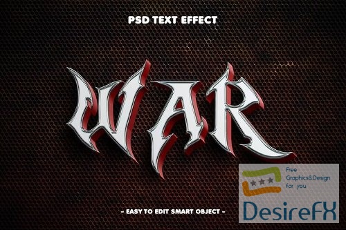 War Metal 3d Layer Style Text Effect - TCB2PN7