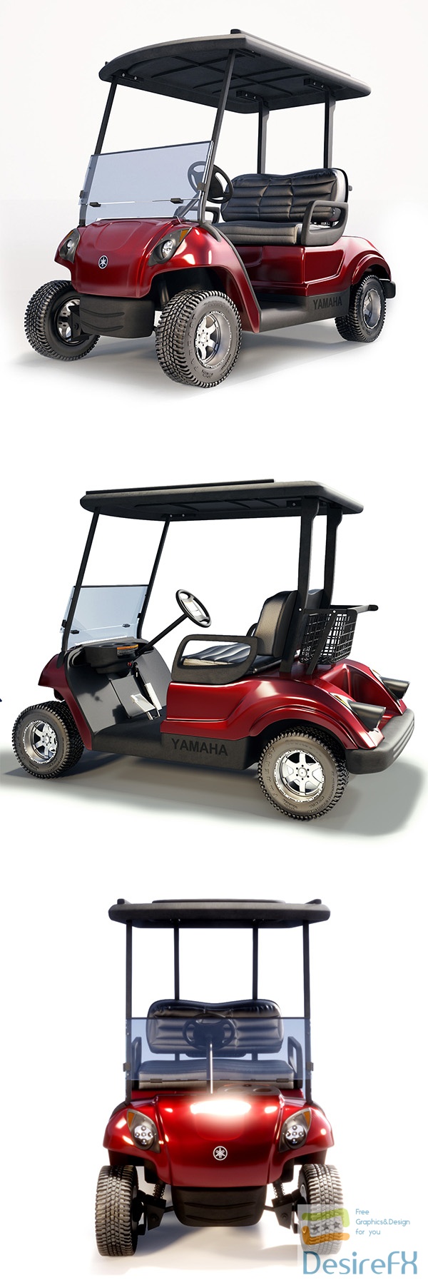 Yamaha Golf Car 3D Model