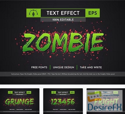 Zombie - Editable Text Effect - 91534870