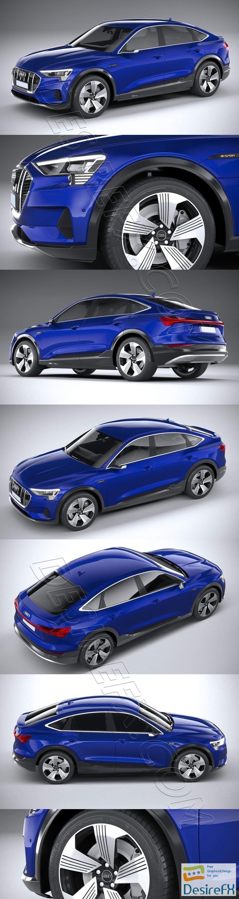 Audi E-Tron Sportback 2021 3D Model