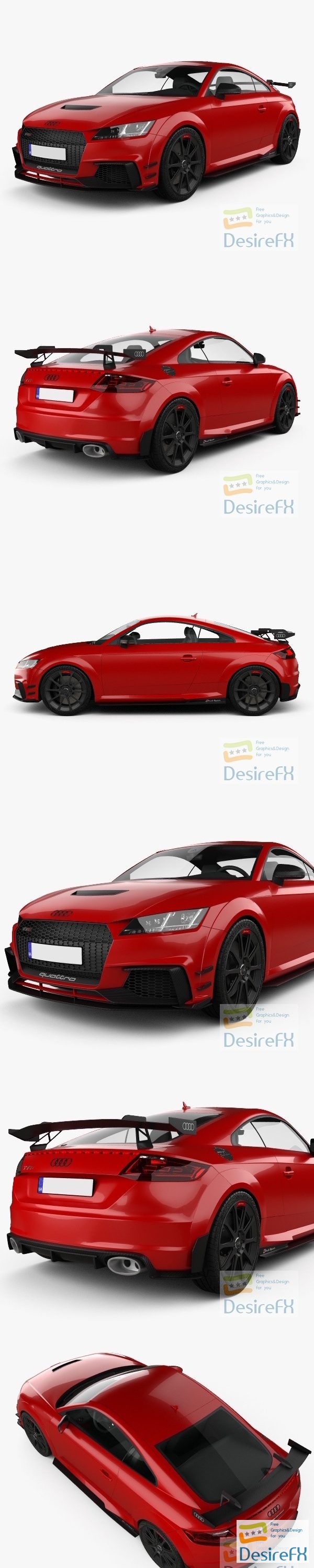 Audi TT RS coupe Performance Parts 2017 3D Model