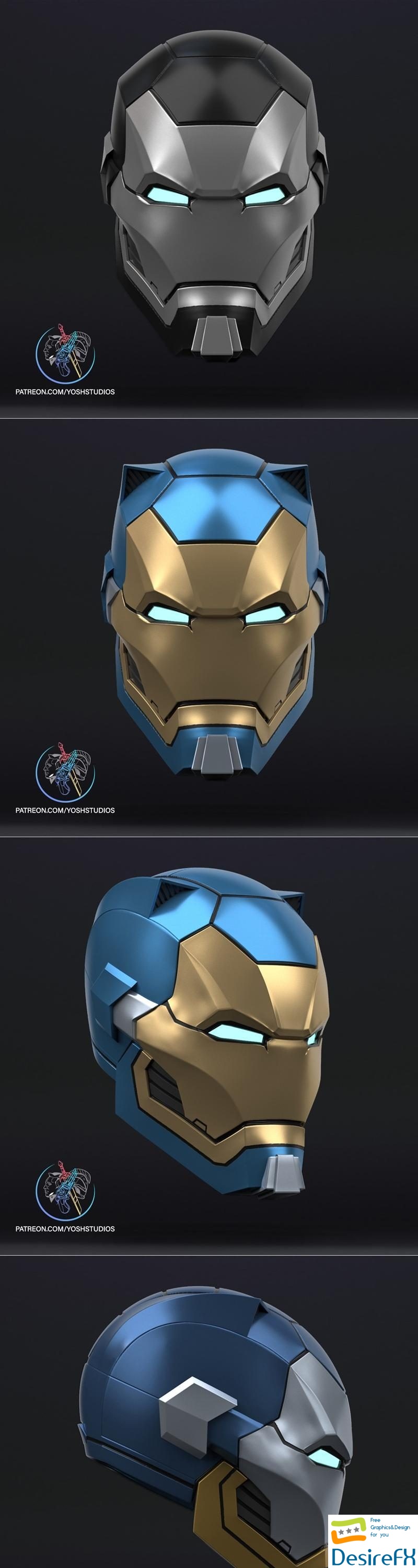 Blastoise Iron Man Helmet 3D Print
