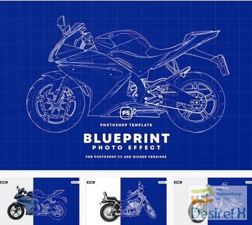 Blueprint Photo Effect - 9J3VJ5F