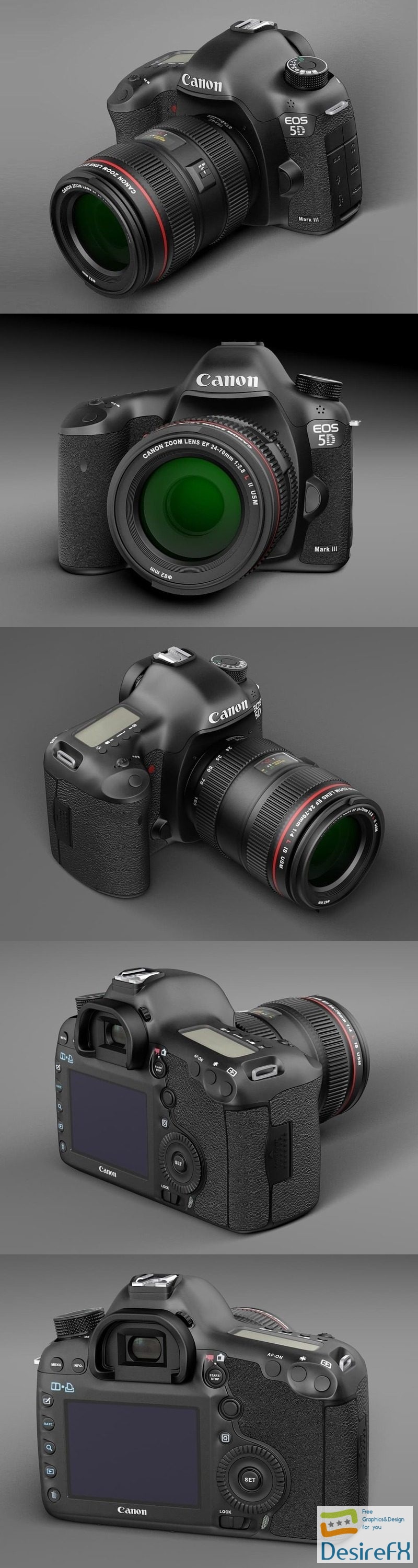 Canon EOS 5D Mark III Photo Camera 3D Model