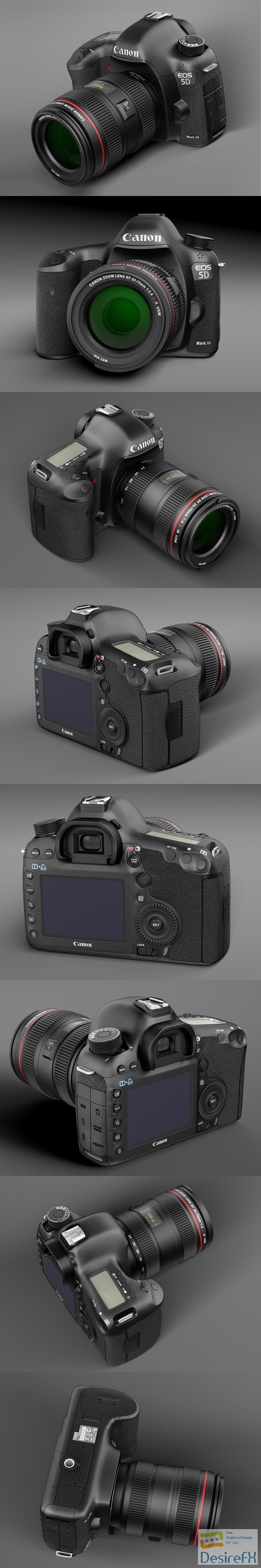 Canon EOS 5D Mark III Photo Camera 3D Model