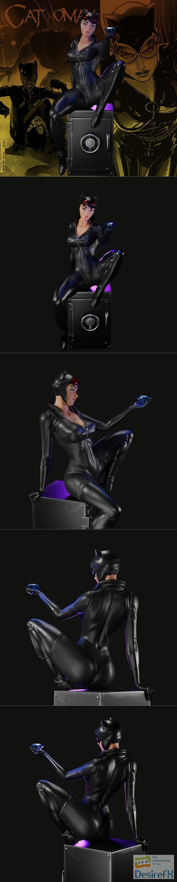 Catwoman by Gabriel Meyer – 3D Print