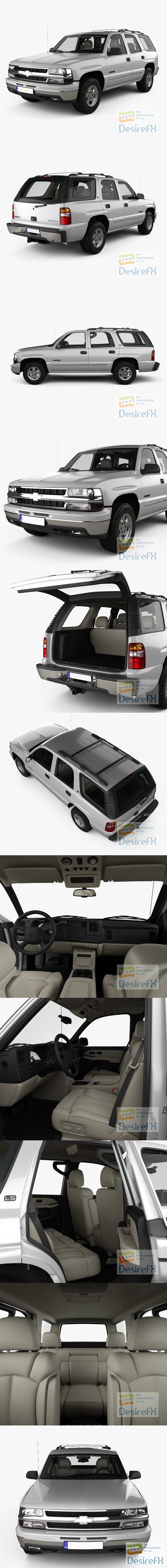 Chevrolet Tahoe LS with HQ interior 2002 3D Model